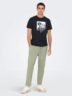 Best ONSLINUS Tapered fit Hør Joggingbukser Bukser