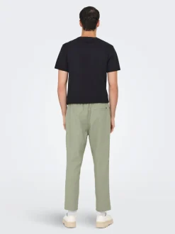 Best ONSLINUS Tapered fit Hør Joggingbukser Bukser