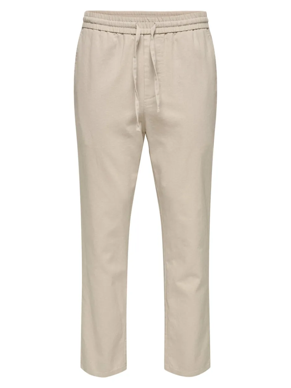 Online ONSLINUS Tapered fit Hør Joggingbukser Bukser