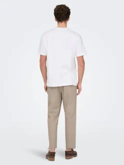 Clearance ONSLINUS Tapered fit Hør Joggingbukser Bukser
