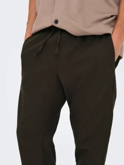 Best ONSLINUS Tapered fit Hør Joggingbukser Bukser