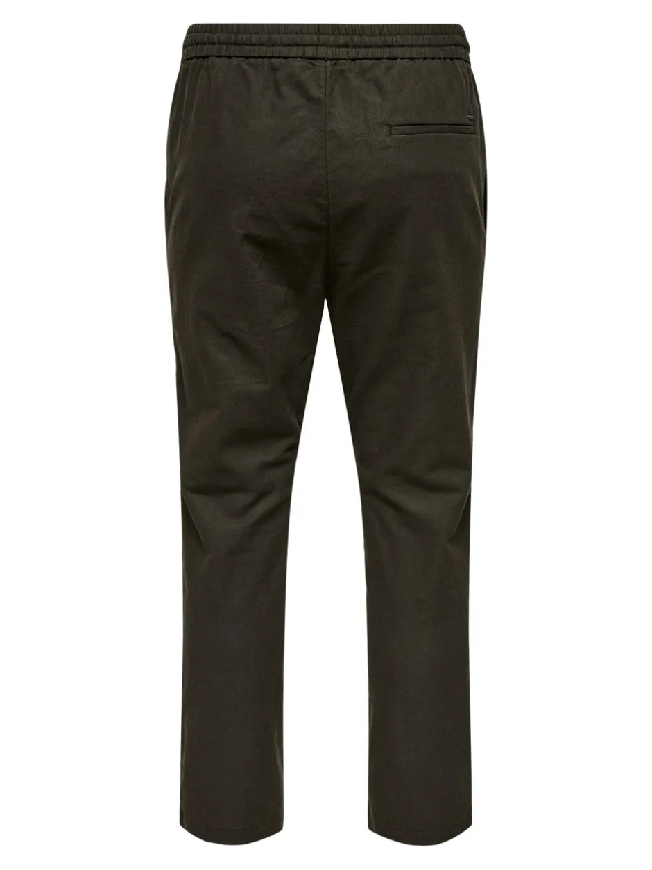 Best ONSLINUS Tapered fit Hør Joggingbukser Bukser
