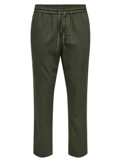 Discount ONSLINUS Tapered fit Hør Joggingbukser Bukser