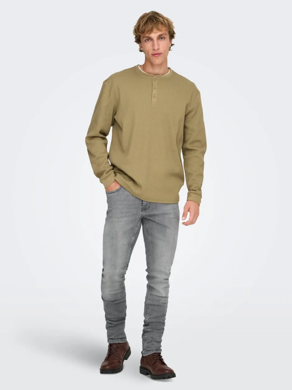 Best ONSLOOM Lav talje Slim fit Jeans Jeans|Jeans