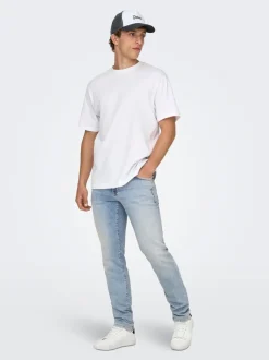 Best ONSLOOM Lav talje Slim fit Jeans Jeans|Jeans