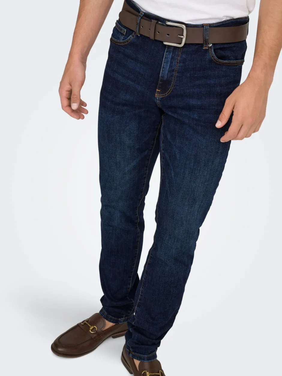Outlet ONSLOOM Mellemhøj talje Slim fit Jeans Jeans|Jeans