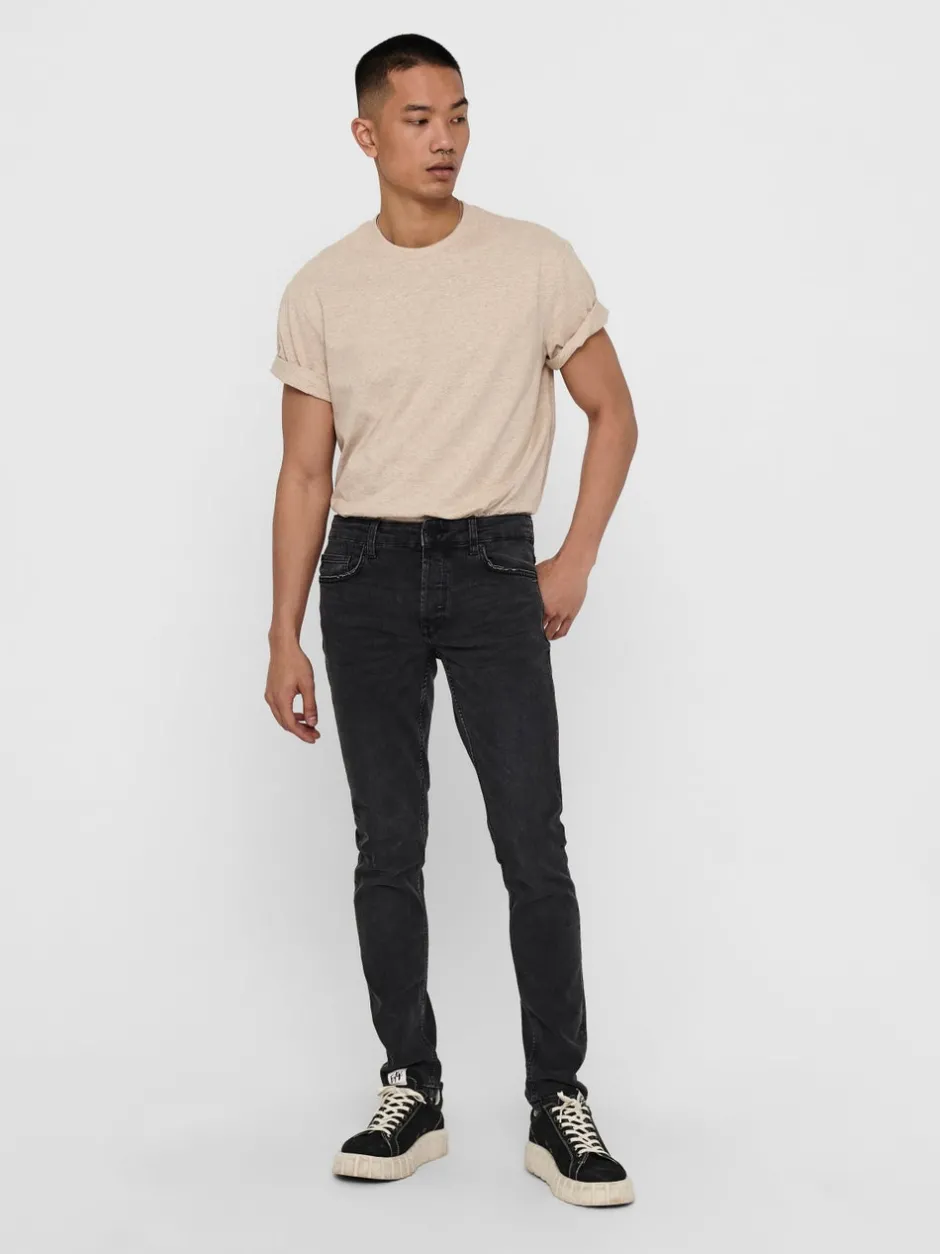 ONSLOOM Mellemhøj talje Slim fit Jeans Jeans|Jeans