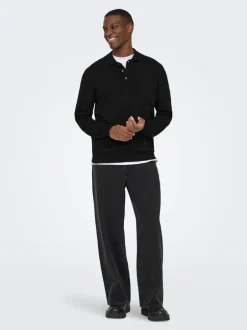 Hot ONSLOUI Strikket poloshirt Strik