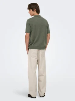 ONSLOUI Strikket poloshirt Strik