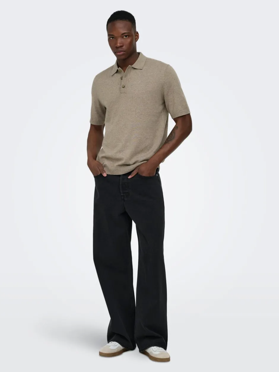 Online ONSLOUI Strikket poloshirt Strik