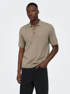 Online ONSLOUI Strikket poloshirt Strik