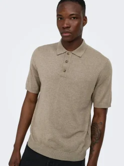 Online ONSLOUI Strikket poloshirt Strik