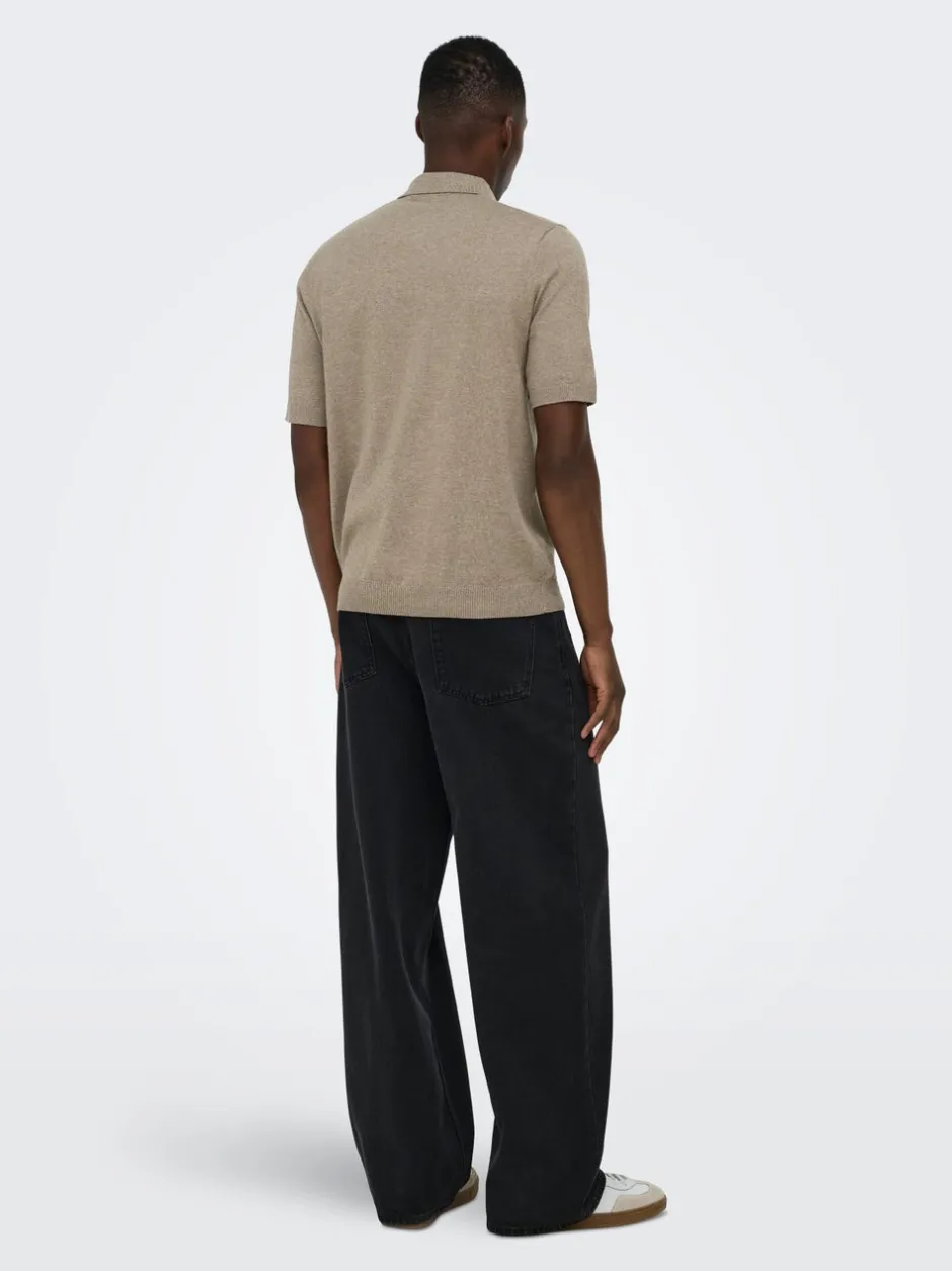 Online ONSLOUI Strikket poloshirt Strik