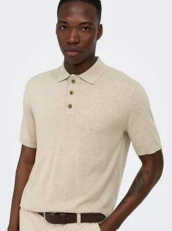 ONSLOUI Strikket poloshirt Strik