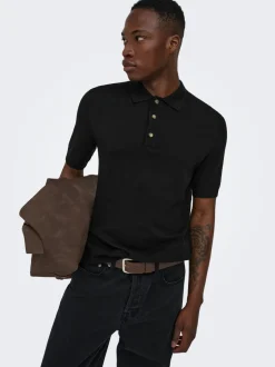 New ONSLOUI Strikket poloshirt Strik