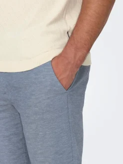Discount ONSMARK Tapered fit Hør Chinobukser Bukser
