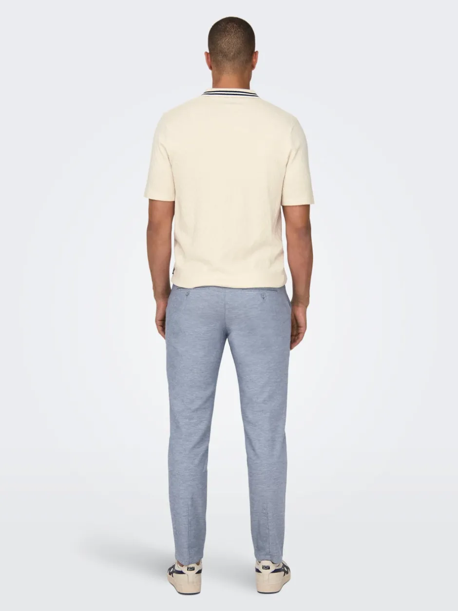 Discount ONSMARK Tapered fit Hør Chinobukser Bukser