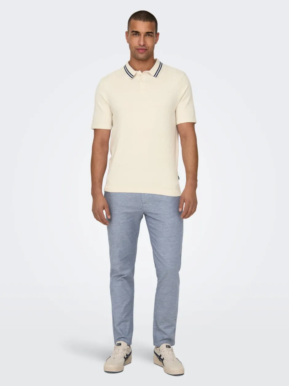 Discount ONSMARK Tapered fit Hør Chinobukser Bukser
