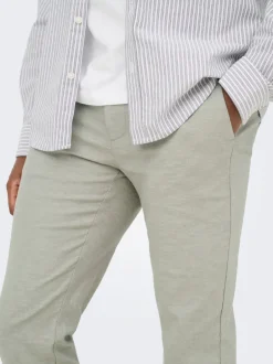New ONSMARK Tapered fit Hør Chinobukser Bukser