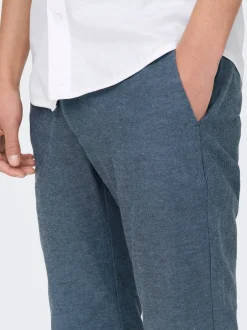 Discount ONSMARK Tapered fit Hør Chinobukser Bukser