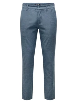 Discount ONSMARK Tapered fit Hør Chinobukser Bukser