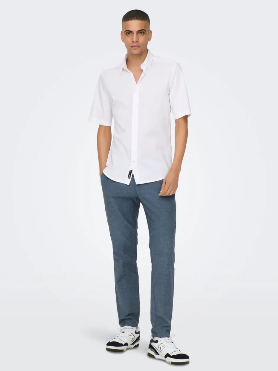 Discount ONSMARK Tapered fit Hør Chinobukser Bukser