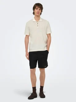 Outlet ONSMOON Strikket poloshirt Strik|T-Shirts
