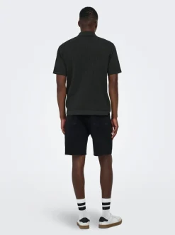 ONSMOON Strikket poloshirt Strik|T-Shirts
