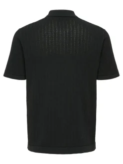ONSMOON Strikket poloshirt Strik|T-Shirts