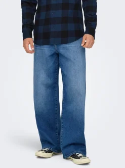 New ONSREMI Mid rise Wide leg fit Jeans Jeans|Jeans