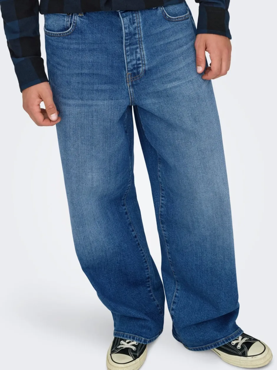 New ONSREMI Mid rise Wide leg fit Jeans Jeans|Jeans