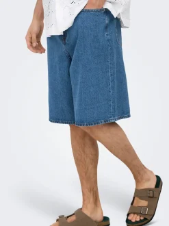 New ONSREMI Mid rise Wide leg fit Shorts Shorts