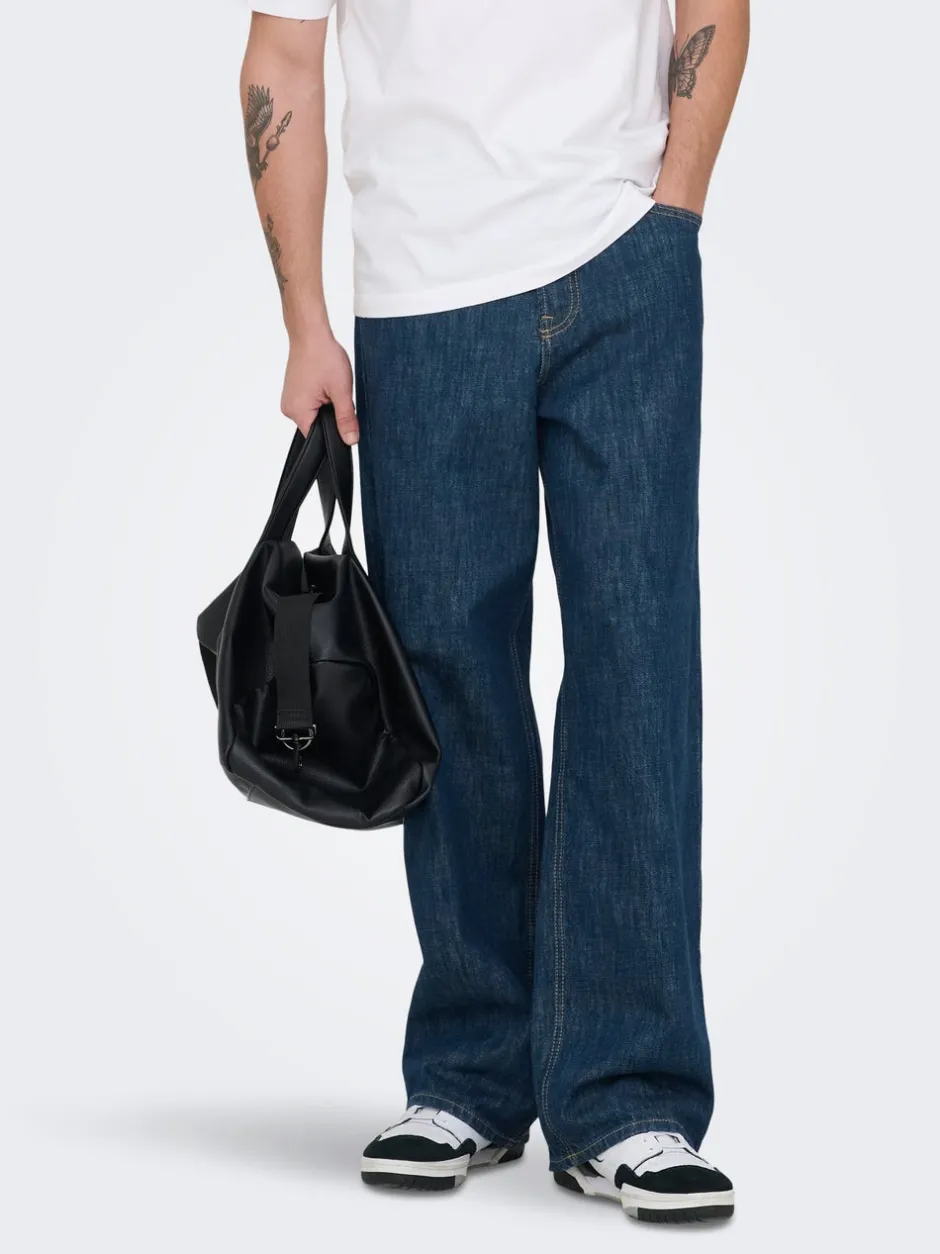 Sale ONSREMI Mid rise Wide leg fit Jeans Jeans|Jeans