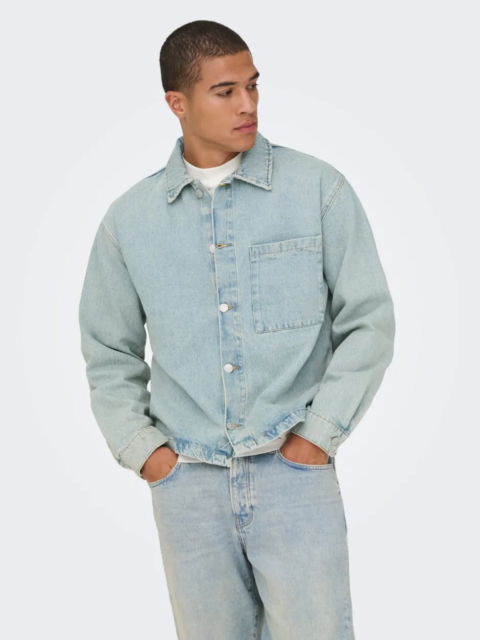 Best ONSSPRICK Denimjakke Denimjakker|Jakker Og Frakker