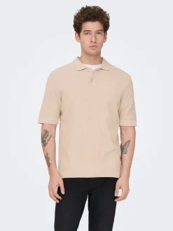 Best ONSTONY Strikket poloshirt Strik|T-Shirts