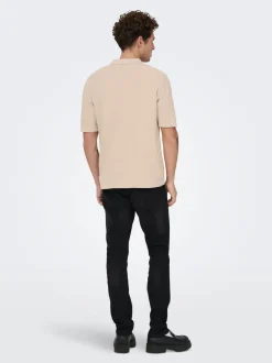 Best ONSTONY Strikket poloshirt Strik|T-Shirts