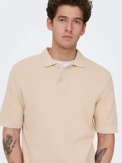 Best ONSTONY Strikket poloshirt Strik|T-Shirts
