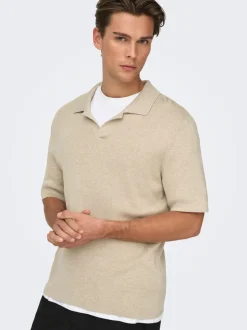 Hot ONSTRAVIS Strikket poloshirt Strik