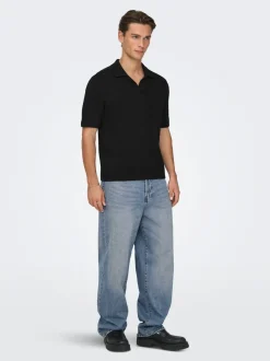 Best ONSTRAVIS Strikket poloshirt Strik
