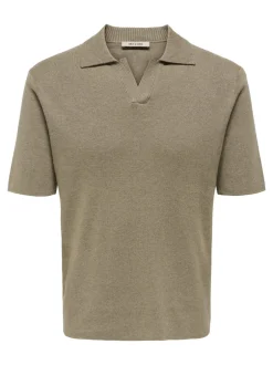 New ONSTRAVIS Strikket poloshirt Strik