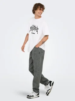Discount ONSTYE Mellemhøj talje Loose fit Jeans Jeans|Jeans