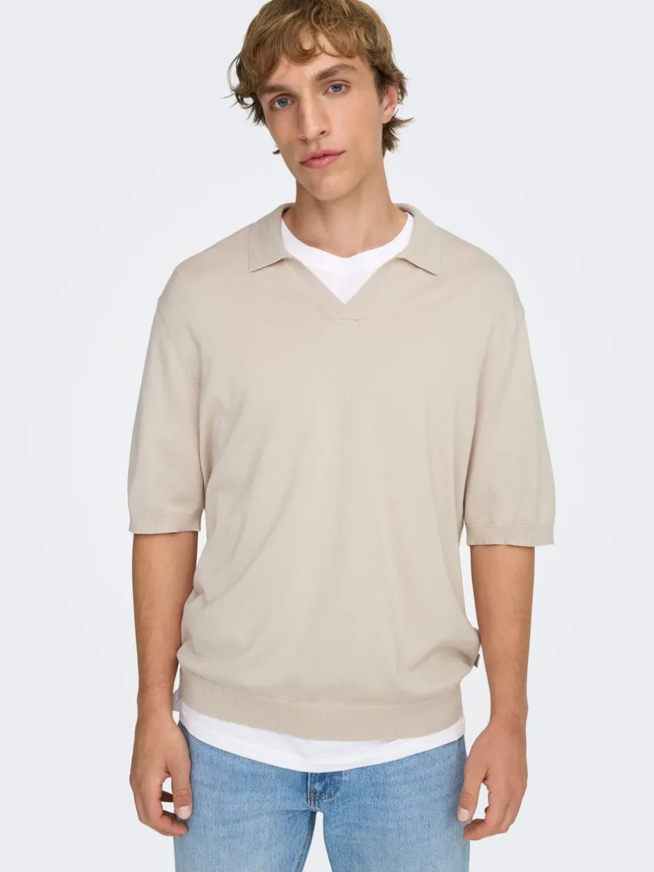 ONSWYLER Strikket poloshirt Strik