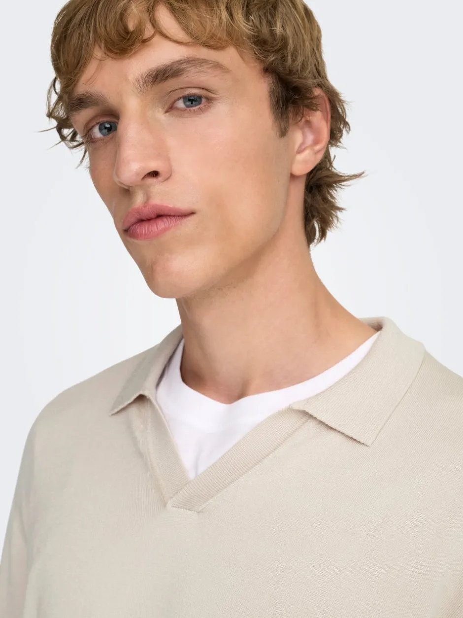 ONSWYLER Strikket poloshirt Strik