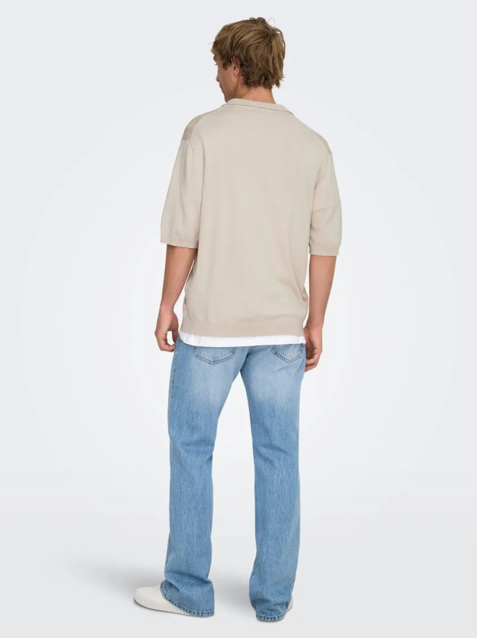 ONSWYLER Strikket poloshirt Strik