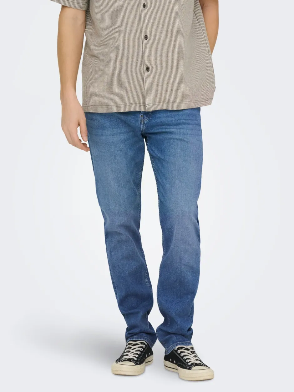 ONSYOKE Mellemhøj talje Tapered fit Jeans Jeans|Jeans