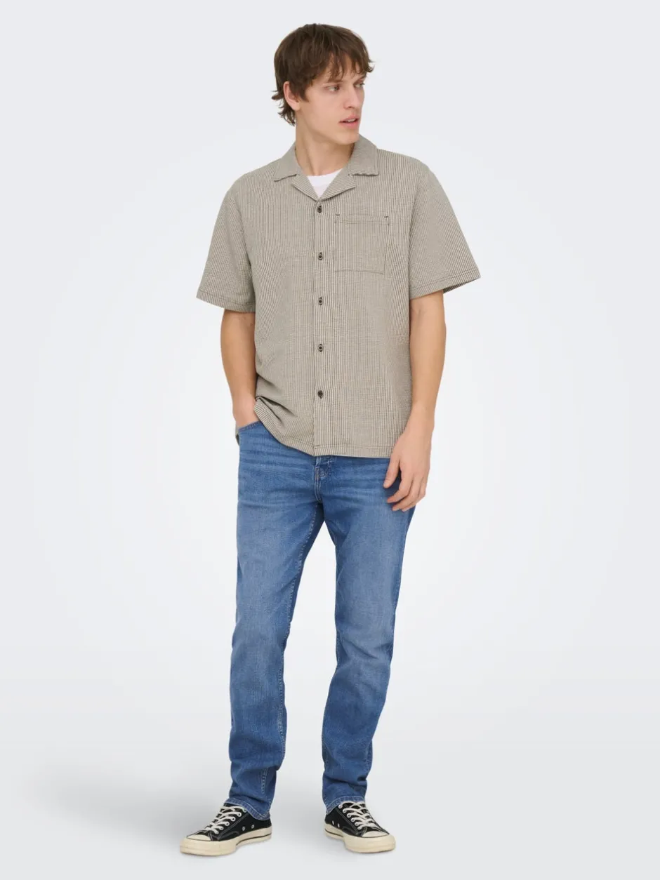 ONSYOKE Mellemhøj talje Tapered fit Jeans Jeans|Jeans