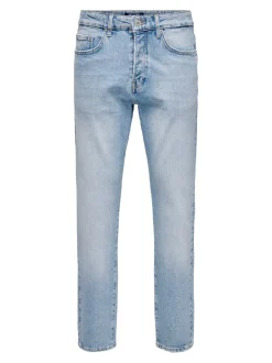 Discount ONSYOKE Mellemhøj talje Tapered fit Jeans Jeans|Jeans
