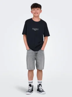 Clearance OSJEDGE Mid rise Straight fit Shorts Børn Tøj·Shorts|Tøj·Denim