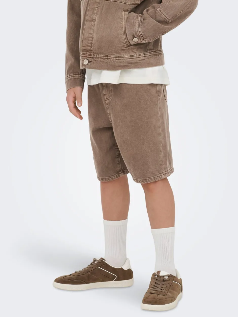 Clearance OSJFADE Mellemhøj talje Loose fit Shorts Børn Tøj·Shorts
