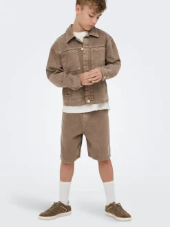 Clearance OSJFADE Mellemhøj talje Loose fit Shorts Børn Tøj·Shorts